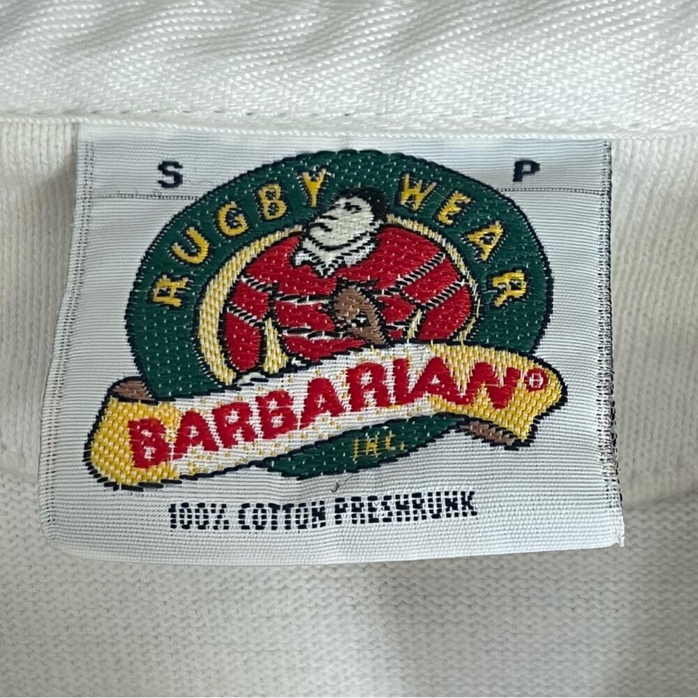 Barbarian Striped Rugby Shirt Mens Small Blue White Blokecore Varsity Co. Logo - Picture 6 of 10